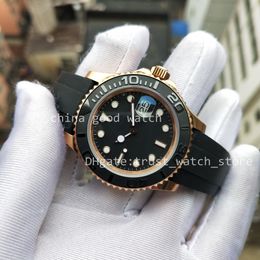 Men Watches Matte Black Bezel Dial Style Super GMF Factory Waterproof Menes Date 904L Steel Rose Gold Rubber Strap 40MM GMf Cal.3235 Automatic Movement Wristwatches