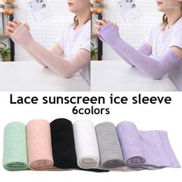 Knee Pads Summer Cool Women Ice Silk Arm Sleeves Warmer Running Cycling Sport Protective Warmers Sun UV Protection Cover
