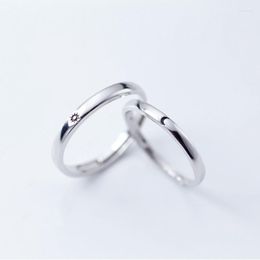 Wedding Rings 2pcs/set Fashion Simple Sun Moon Minimalist Silver Colour Ring Men Women Couple Promise Engagement Jewellery