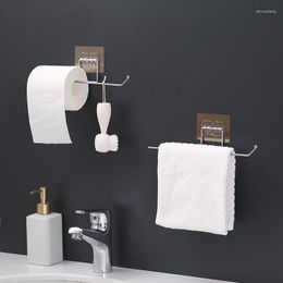 Hooks Ultra Strong For Bathroom Kitchen Toilet Punch-free Bath Ball Hanger Towel Holder Tissue Rack Roll Paper