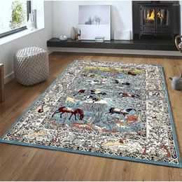 Carpets Home Stay Village Retro Style For Living Room Modern Luxury Decoration HD Graphic Design Big Size Lounge Rug Mats