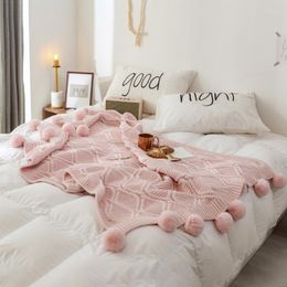 Blankets 130x160cm Winter Knitted Blanket Thick Large Yarn Roving Warm Throw Sofa Bed Sleeping Carpet