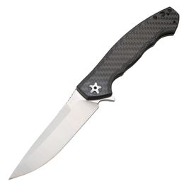 Promotion CK 0452CF Flipper Folding Knife S335vn Satin Blade Carbon Fibre with TC4 Titanium Alloy Handle Ball Bearing Pocket Folder Knives