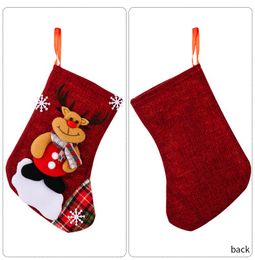 Christmas decoration trend net red socks major holiday pendant linen gift bag RRD28