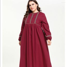 Ethnic Clothing 2022 Muslim Embroidered Dress Dubai Islam Abaya Large Size Women's Temperament Long Woman Arabic