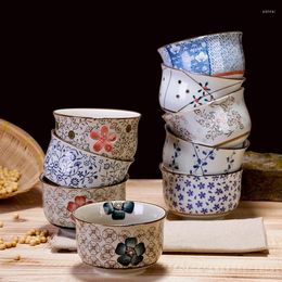 Bowls Ceramic Japanese Household Underglaze Rice Bowl Tableware Set Korean Soup