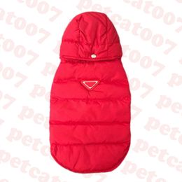 Triangle Logo Pets Vest Coat Dog Apparel Designer Pet Hooded Jacket Winter Dogs Warm Coats Two Colors175e