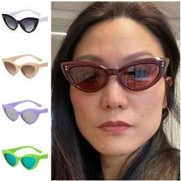 NEW Sunglasses Unisex Sun Glasses Cat Eye Adumbral Anti-UV Spectacles Rice Nails Eyeglasses Retro Ornamental 8 Colours Available