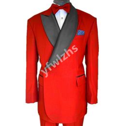 Wedding Tuxedos One Button Mens Suit Shawl Lapel Formal Business Mens Jacket Blazer Groom Tuxedo Coat Pants 2115