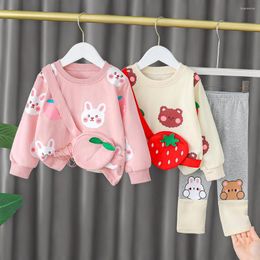 Clothing Sets Cute Set For Baby Girl Spring Autumn Cartoon Long Sleeve Sweatshirt Leggings Outfit Infant Cotton Clothes Suit