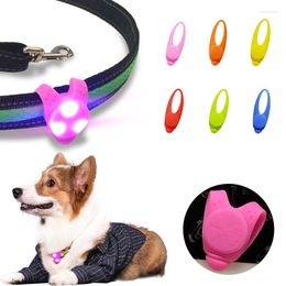 Dog Apparel Led Luminous Silicone Pendant Puppy Night Anti Car Accident Safe Waterproof Glowing Necklace Pet Accessories