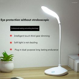 Table Lamps LED Desk Lamp USB Charging Eye Protection Touch Adjustable Night Light Kids Bedroom Dimmable Decoras