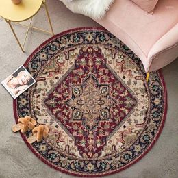 Carpets Bohemian Retro Style For Living Room Round Large Size Lounge Rug Mats Deluxe Coffee Table Floor Hanging Chair Rugs