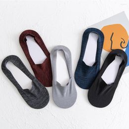 Men's Socks Salina Boat Shallow Invisible Summer Thin All Silica Gel Anti-skid Cotton Mesh Ice Silk