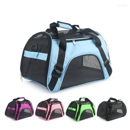 Dog Car Seat Covers Pet Cat Travel Bag Portable Breathable Folding Net Handbag.