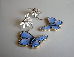 Dangle Earrings Bohemian Fashion Women's Pendant Dancing Blue Butterfly Retro