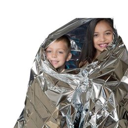 Portable Thermal Blankets Party Favor Waterproof Emergency Foil Thermal First Aid Rescue Life-saving Blanket Outdoor RRA702