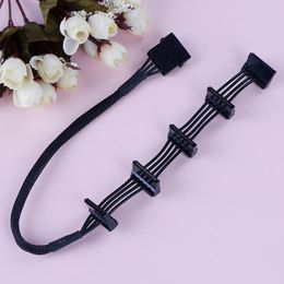 Computer Cables High Quality 1 Pcs Practical Durable PC Server 4 Pins IDE Molex To 5 SATA Power Cable Adapter Splitter 18AWG Black 40cm