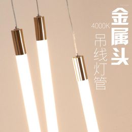 0.9m 1.2m Led Chandelier Tube Light 320 Degrees Hanging Bar Lamp AC220V Clothing Store Worker Living Room Decoration