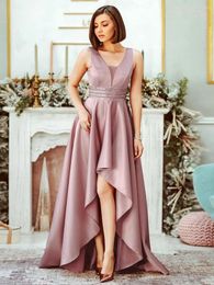 Party Dresses Elegant Evening V-Neck Sleeveless A-LINE Lace Floor-Length Gown 2022 Ever Pretty Of Orchid Simple Prom Dress Women