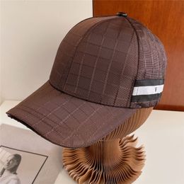 Luxurys Mens Designer Baseball Caps For Women Ball Caps Brand Letters Grid Embroidery Baseball Cap Casual Bonnet