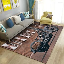 Carpets 3D Printed Motorcycle Area Rug For Living Room Decoration Teenager Bedroom Decor Sofa Rugs Non-slip Carpet Washable Mats