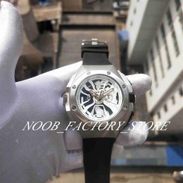 New Po big size Quartz Movement Chronograph Work men White Dial Leather Strap Watch Luminous Wristwatches Diving men's Wat264L