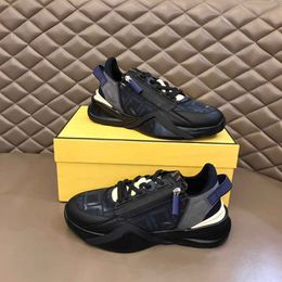 Marchi eccellenti Scarpe da ginnastica FLOW da uomo Scarpe da uomo Mesh Traspirante Sport Uomo Sport Cerniera Skateboard Runner in gomma Suola Tech Fabrics Trainer