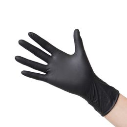 8 pairs in 100pcs Per Box Synthetic Bulk Sale Tattoo Powder Free Flexible Black Nitrile Gloves Manufacturer