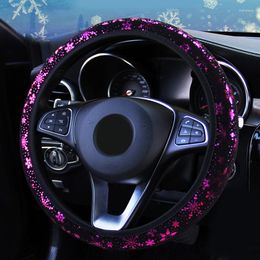 Steering Wheel Covers SUVs Car Sparkling Snowflake Cover Truck Van 15inch/37-38CM Protection Fit