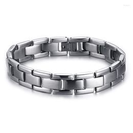 Link Bracelets Men's Bracelet Stainless Steel Silver Colour Father Boyfriend Birthday Gifts