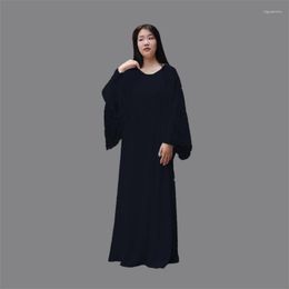 Ethnic Clothing Muslim Women's Dubai Abaya Two-piece Black And White Islamic Arabic Fashionable Dignified Robe Jalabiya 2022