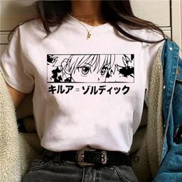 Men's T Shirts Tshirt Men Kawaii X Killua Zoldyck Funny Cartoon Cute Anime T-shirt Unisex Woman Tshirts O-Neck