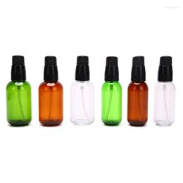 Storage Bottles 50ml 80ml Emulsion Spray Pump Cosmetics Empty Refillable Green Clear Cosmetic Packaging Bottle