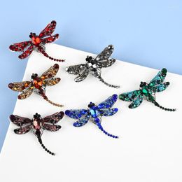 Brooches Blue Crystal Vintage Dragonfly For Women Large Insect Pins Dress Coat Accessories Jewellery Gift