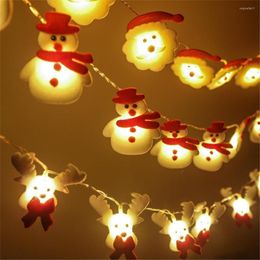 Christmas Decorations 10LED Merry Lights Snowman Tree Garland String Lamp For Home Holiday Fairy Light Xmas Ornament