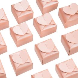 Gift Wrap 100 Pcs Candy Box Wedding Favor Paper Pearl Bulk With Heart Bow Party Favorwedding Birthday