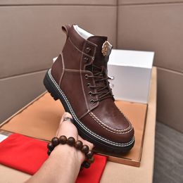 Luxury New Mens High Cut Oxfords Dress Shoes Casual Genuine Leather Outdoor Winter Snow Boots