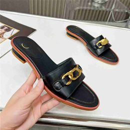 valentine Summer Fashion Slippers Luxury design Men flat Women Slope Heel Leather Rubber Letter Casual Sandals 04-012