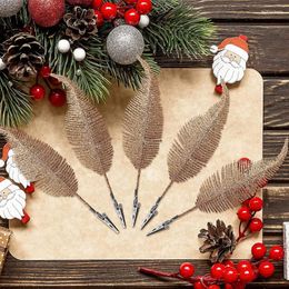 Christmas Decorations 6Pcs/Set Fashion Feathers Tree Ornament Accessories Home Party Decoration Wedding Decor Plumes For Xmas Supplies