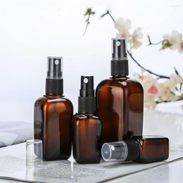 Storage Bottles 10ML-100ML Spray Refillable Bottle Portable Glass Split Square Tea Essential Oil Travel Cap Container