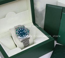 Men's Watches Factory Sales Classic Automatic Movement 40MM MENS WHITE Green Black Ceramic bezel MODEL Wristwatch With Original Box Super Luminous Diving Watch