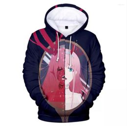 Men's Hoodies Boy Girls Anime DARLING In The FRANXX Long Sleeve Hoodie Sweatshirt Men/women Pullovers Harajuku Clothing