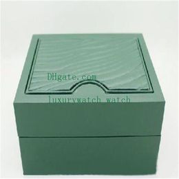 s Dark Green Watch Boxes Gift Case For Watches Booklet 114060 116618 Card And Papers 0 8KG Box Top Quality2719