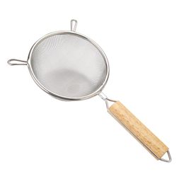 Oil Splatter Screen Stainless Steel Fine Mesh Grease Splatter Guard with Wooden Handle for Frying Pan Tools RRC669