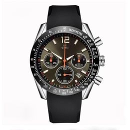 2022 Japanese Quartz Watches for Men Multi-function Six-Pin Chronograph Date Simulation Fine Leather Casual F1 Wrist Watches1884