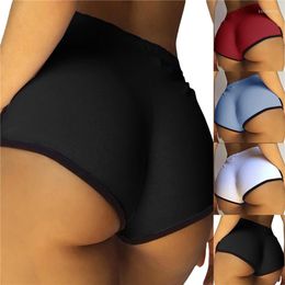 Women's Shorts Women Summer Short Pants 2023 Contrast Binding Side Split Elastic Waist Patchwork Casual Beach Micro Body