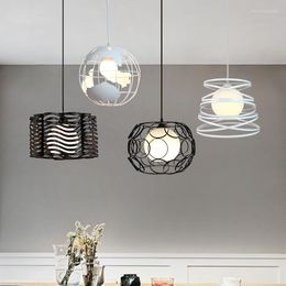 Pendant Lamps Retro Wrought Iron Chandelier Creative Black Spring Lamp Earth Single Dining Room Lighting