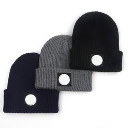 Hat Brand Warm Beanies European American Double Layer Folded Knit Women Woolen Hats skull cap for womens men caps