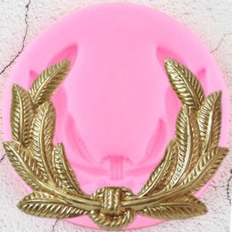Baking Moulds Laurel Wreath Silicone Mould Leaves Jewellery Resin Moulds Relief Cupcake Topper Fondant Cake Decorating Tools Candy Chocolate